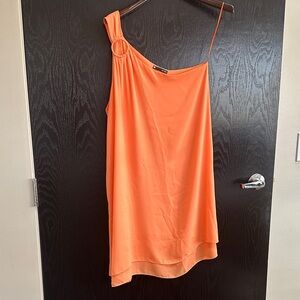 Sherbet Orange One-Shoulder Dress